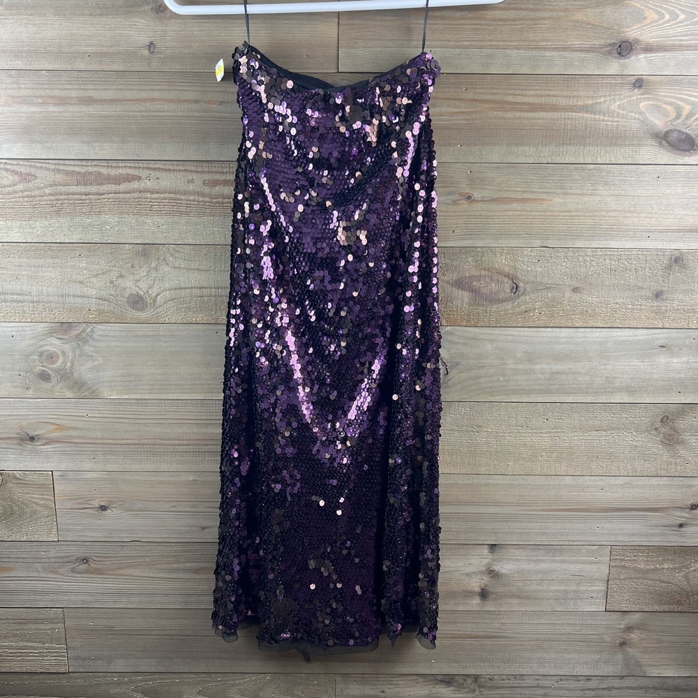 Free People Womens Skirt Star Bright Sequin Maxi Purple Party Size 0